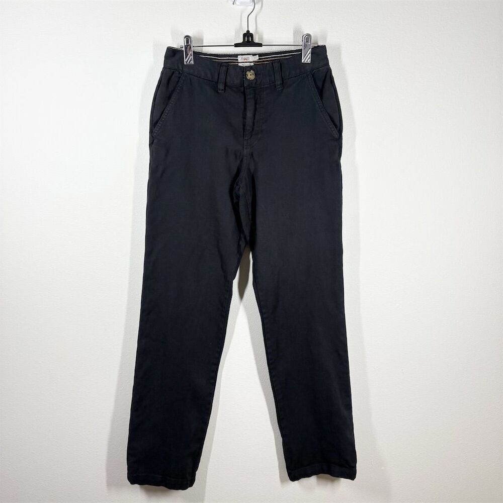 Faherty‎ Women's Endless Solid Twill Straight Leg Pants Size 24 Black Casual